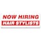 Signmission Now Hiring Hair Stylists Banner Apply Inside Accepting Application Single Sided B-96-30254 - alternate 1